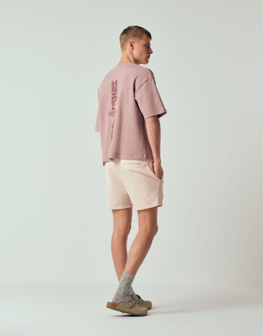 ASOS DESIGN – Rosa, tvättade, korta jersey-shorts med smal passform, 3 av 7