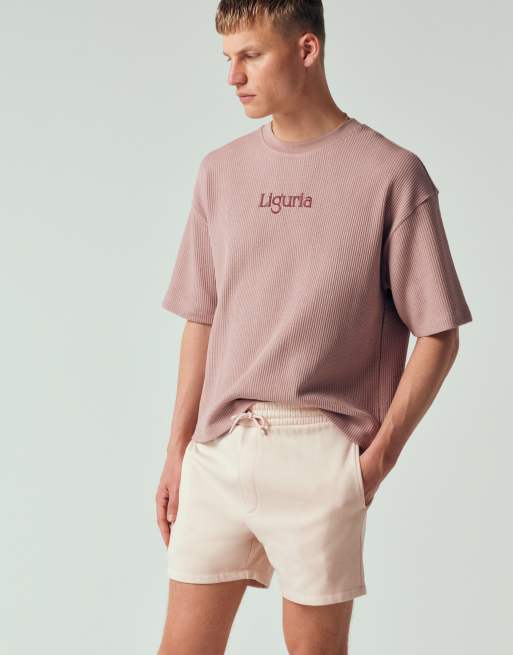 ASOS DESIGN – Rosa, tvättade, korta jersey-shorts med smal passform, 5 av 7