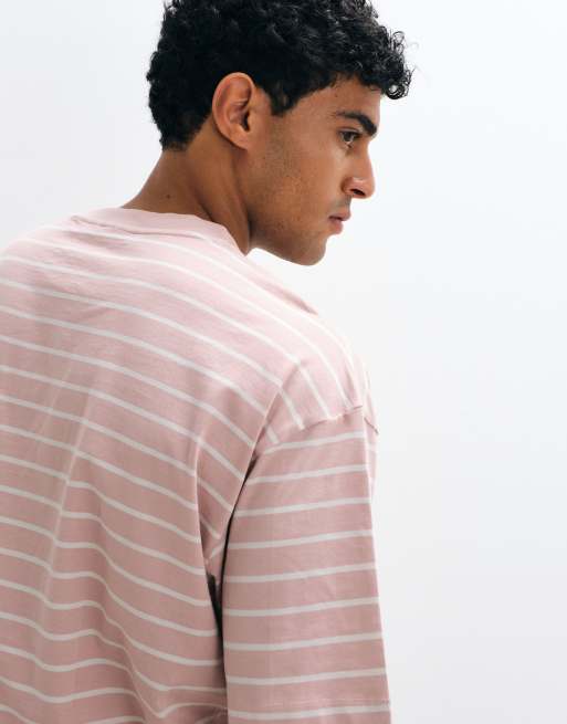 ASOS DESIGN – Rosarandig t-shirt i oversize med boxig passform, 2 av 5