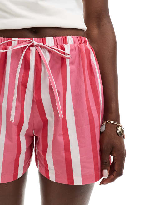 ASOS DESIGN – Rosarandiga boxershorts av poplin, 5 av 5