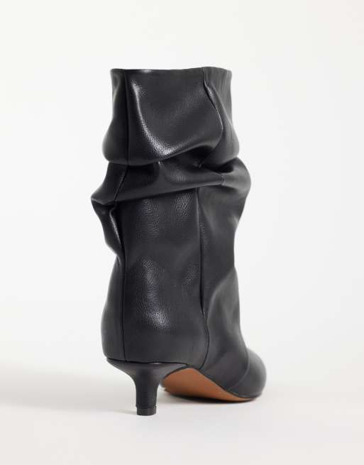 ASOS DESIGN Rosario slouch laarzen met kittenhak in zwart, 3 van 4