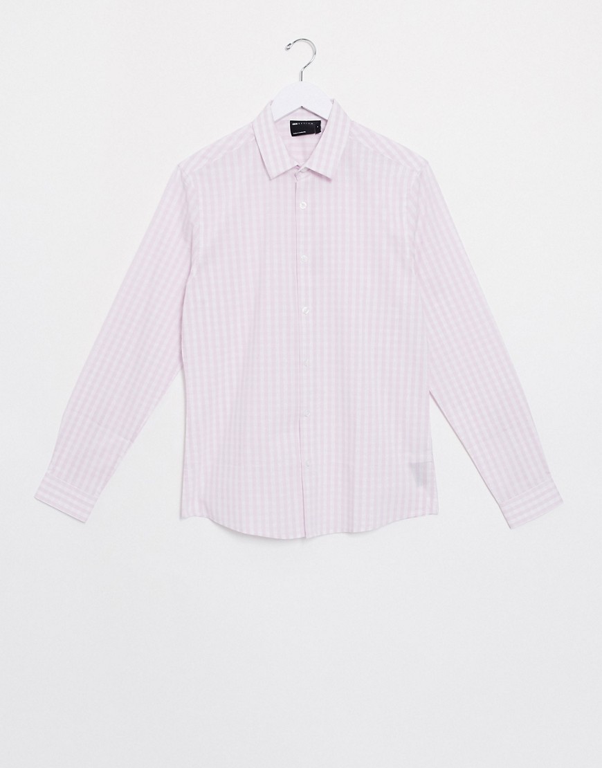 ASOS DESIGN – Rosarutig skjorta med smal passform