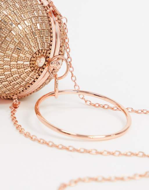 Rose gold 2025 diamante bag