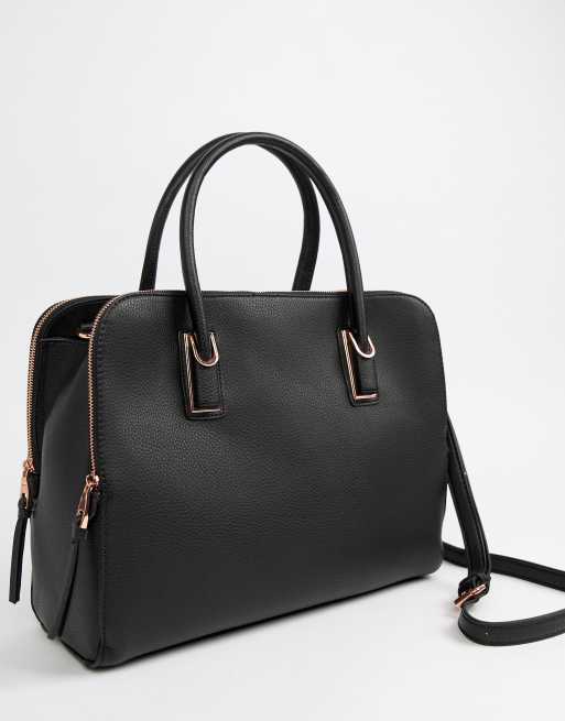 Black and 2025 rose gold handbag