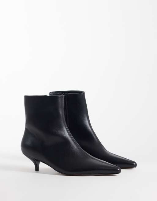 ASOS DESIGN Rosia kitten heel ankle boots in black, 2 of 4