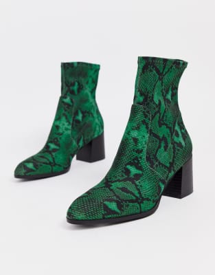 asos snakeskin booties