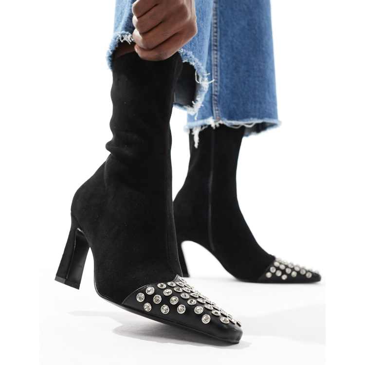 Asos black ankle boots ladies hotsell