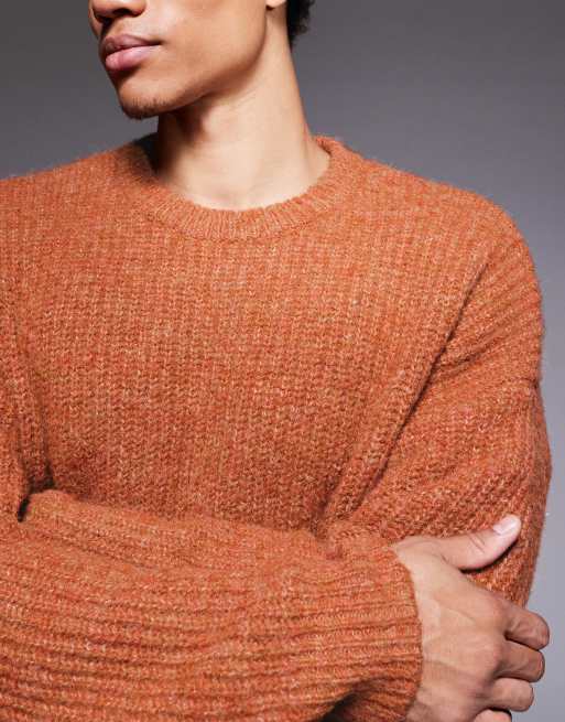 ASOS DESIGN – Roströd, stickad, avslappnad tröja med rund halsringning, 5 av 5