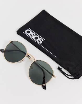 asos round metal sunglasses