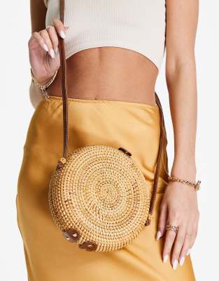 ASOS Design Envelope Crossbody Bag with Top Handle and Detachable Crossbody Bag Strap in White Croc