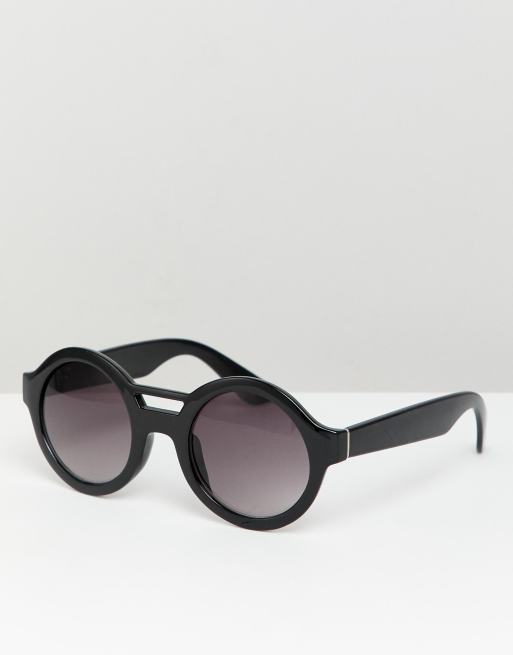 Black Round Frame Sunglasses