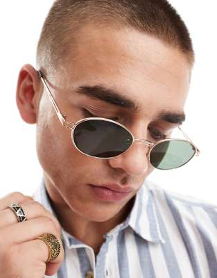 CerbeShops DESIGN round sunglasses in gold with tort tips