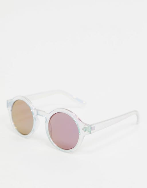 Clear iridescent sunglasses store