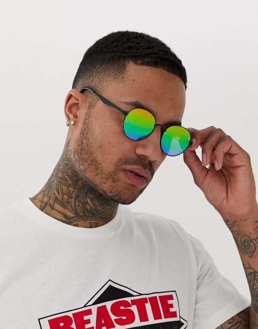 Colored mirror sunglasses cheap