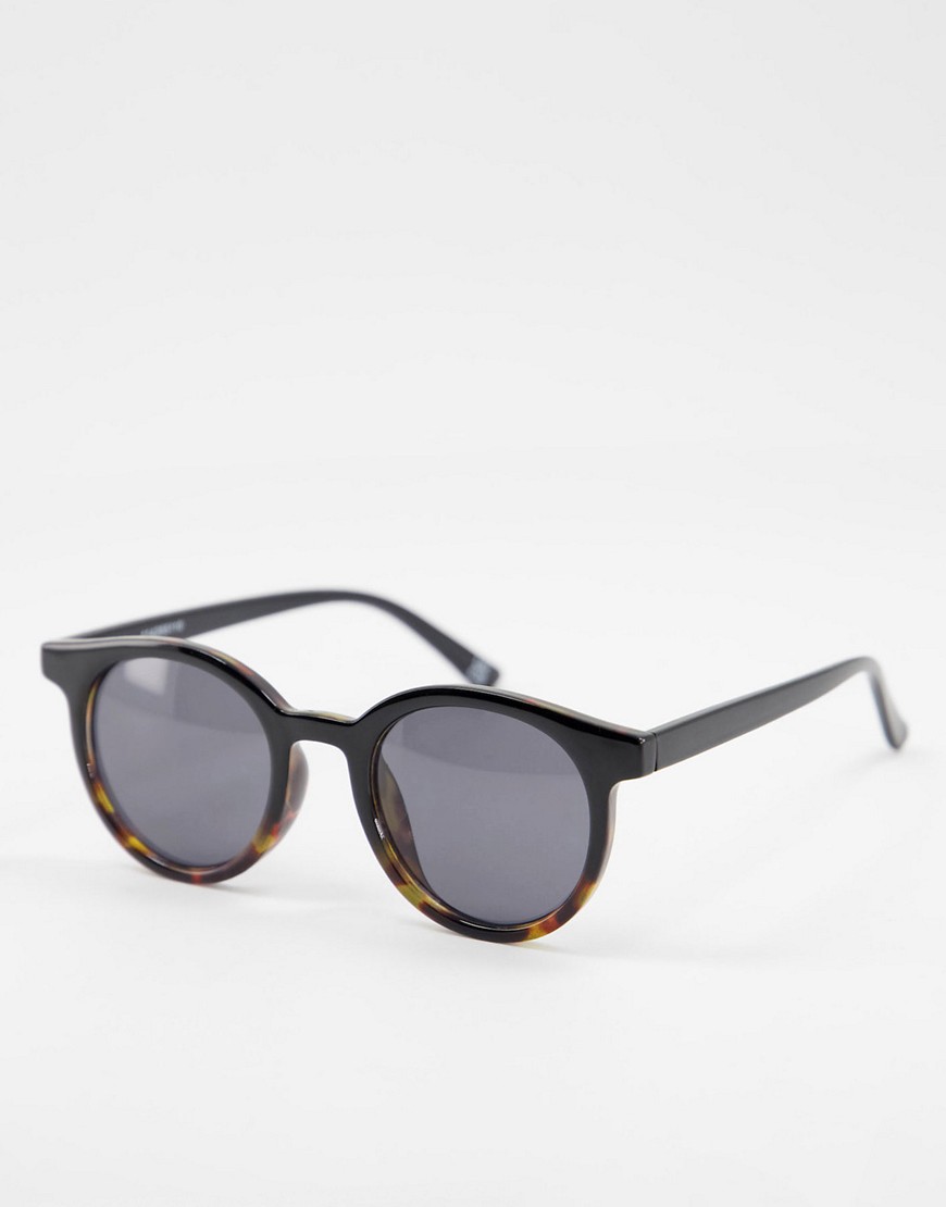 ASOS DESIGN round sunglasses with tort fade-Multi