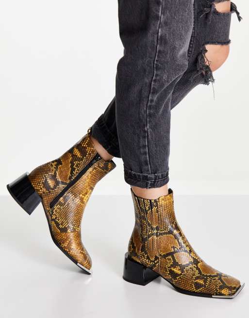 Bottines effet clearance serpent