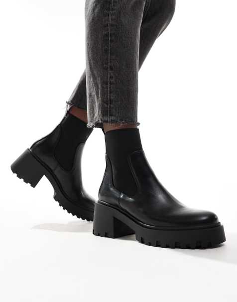 ASOS DESIGN - Rowan - Chelsea boots met dikke zool in zwart - view 1