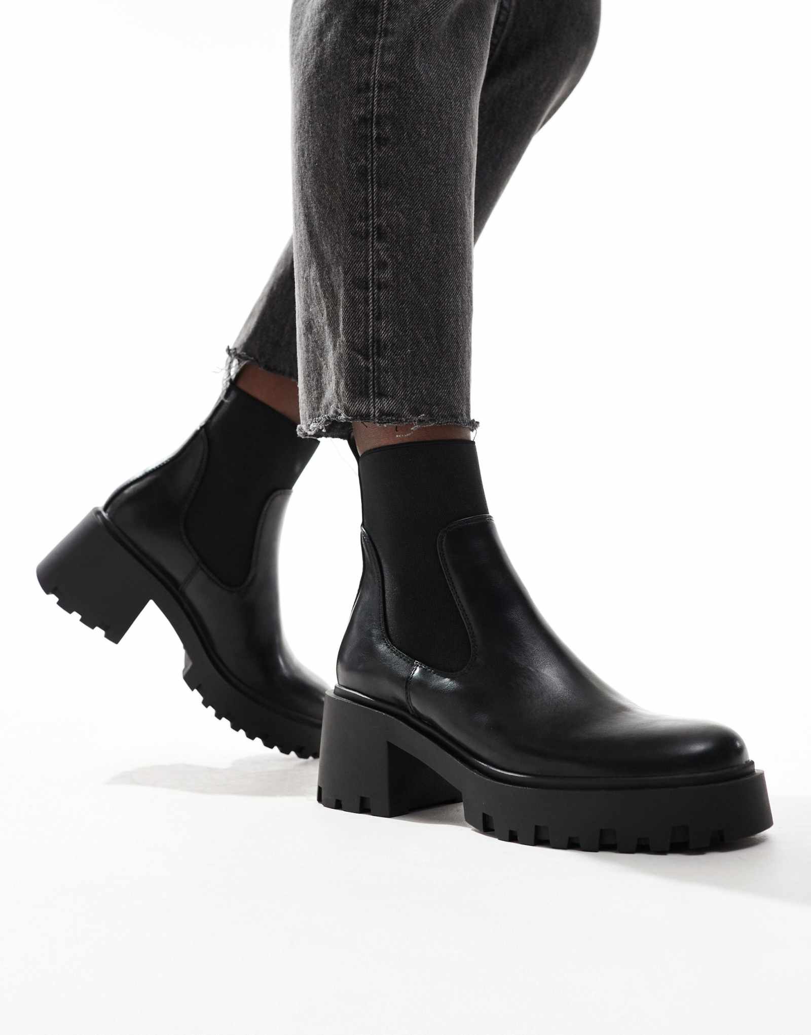 Массивные ботинки челси черного цвета от ASOS DESIGN Rowan