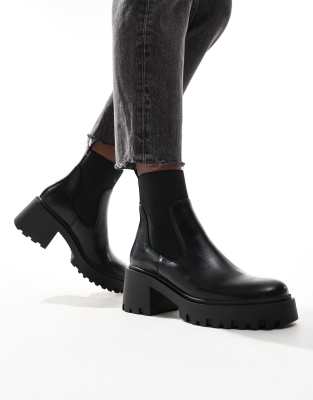 ASOS DESIGN - Rowan - Robuste Chelsea-Stiefel in Schwarz