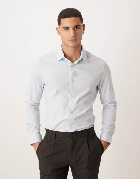 ASOS DESIGN - Royal - Strygelet lyseblå Oxford-skjorte i slim fit - view 1