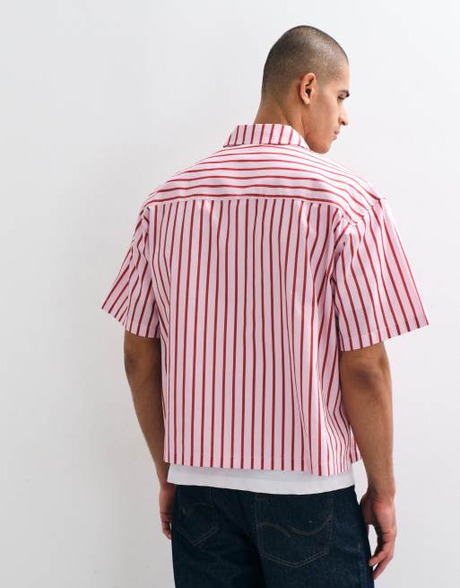 ASOS DESIGN – Różowa koszula oversize o pudełkowym kroju w paski, 5 z 5