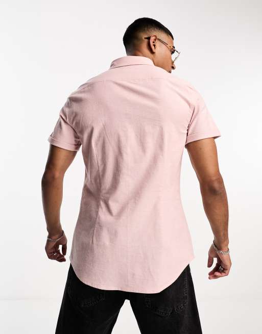 ASOS DESIGN – Różowa koszula oxford o dopasowanym kroju, 2 z 4