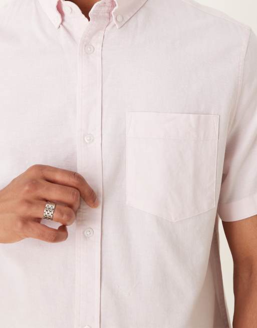 ASOS DESIGN – Różowa koszula Oxford z krótkim rękawem, 5 z 5