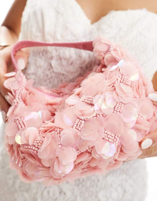 ASOS DESIGN – Różowa okrągła cekinowa torebka do ręki, 3 z 3