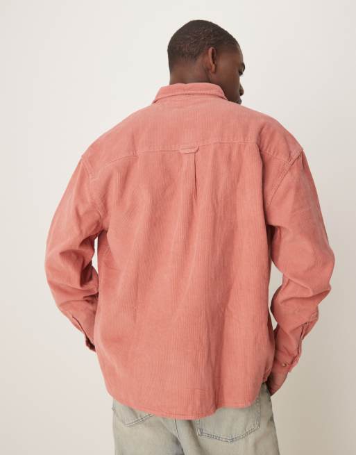 ASOS DESIGN – Różowa sztruksowa koszula oversize w stylu lat 90., 3 z 4