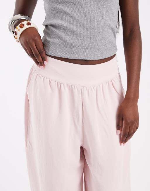 ASOS DESIGN – Różowe dopasowane spodnie z balonowymi nogawkami ze ściągaczami, 3 z 5