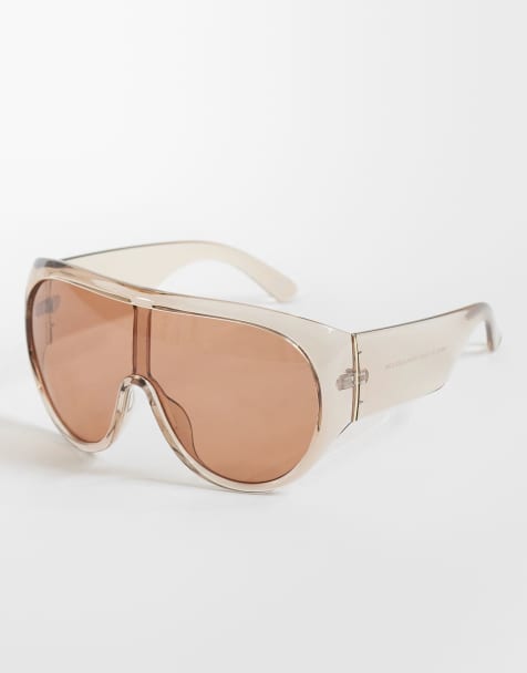 ASOS DESIGN – Różowe duże okulary przeciwsłoneczne aviator z szerokimi zausznikami - view 1