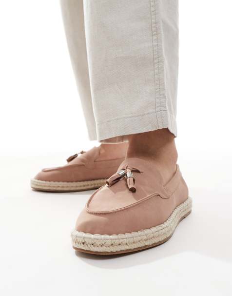 ASOS DESIGN – Różowe espadryle loafersy z frędzlami - view 1