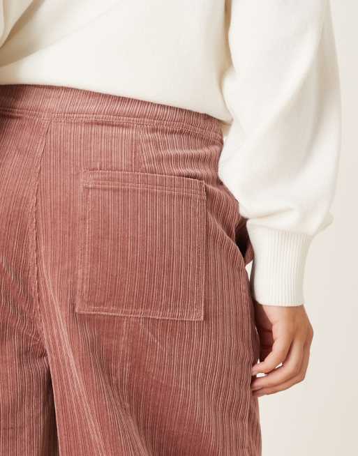 ASOS DESIGN – Różowe sztruksowe spodnie z szerokimi nogawkami, 5 z 5