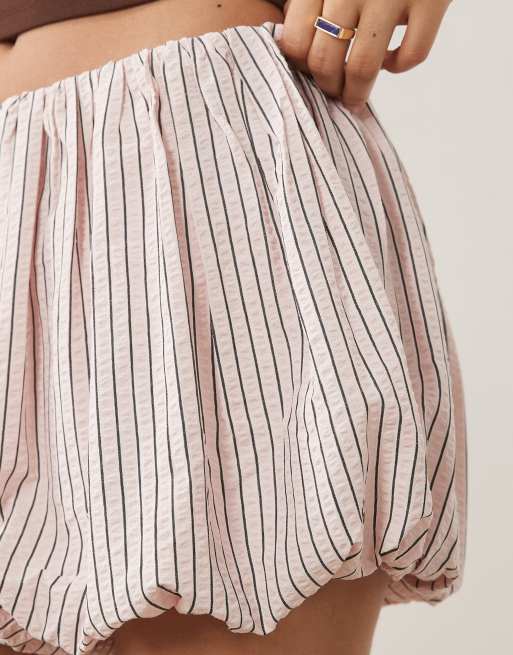 ASOS DESIGN – Różowo-brązowe szorty w paski, 5 z 5