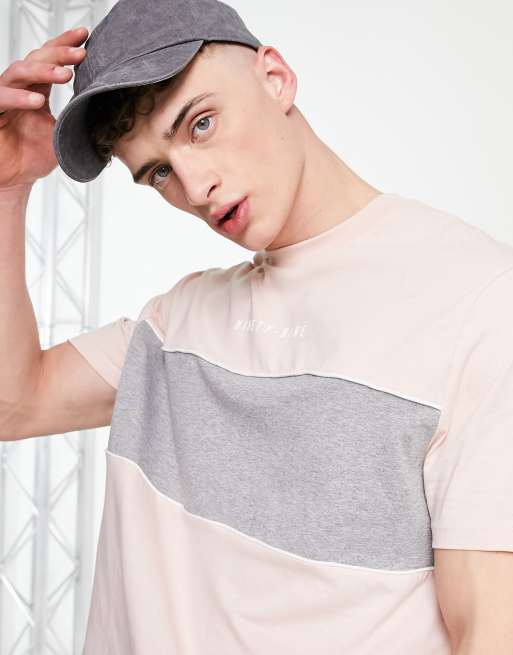 ASOS DESIGN – Różowo-szary T-shirt z napisem – PINK, 3 z 4