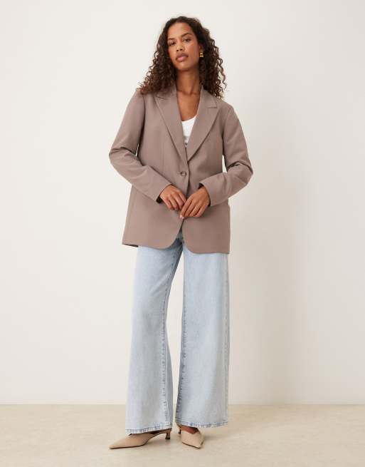 ASOS DESIGN – Różowobeżowa marynarka o luźnym kroju, 2 z 4