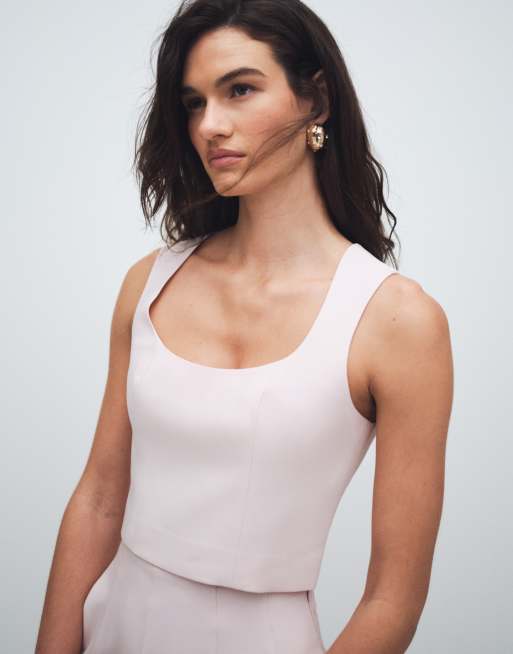 ASOS DESIGN – Różowy elegancki top o krótkim fasonie, 2 z 11