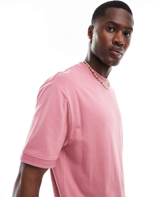 ASOS DESIGN – Różowy luźny T-shirt