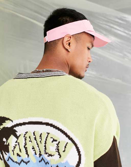 ASOS DESIGN – Różowy nylonowy daszek z gumowaną naszywką, 2 z 4
