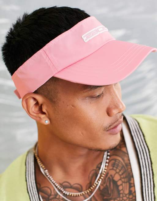 ASOS DESIGN – Różowy nylonowy daszek z gumowaną naszywką, 3 z 4