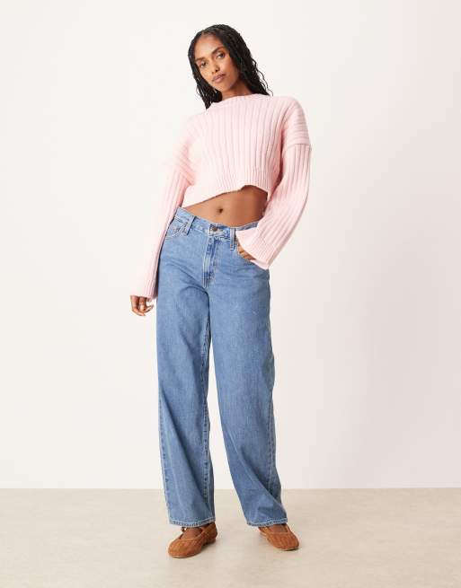 ASOS DESIGN – Różowy sweter o krótkim fasonie, 2 z 4