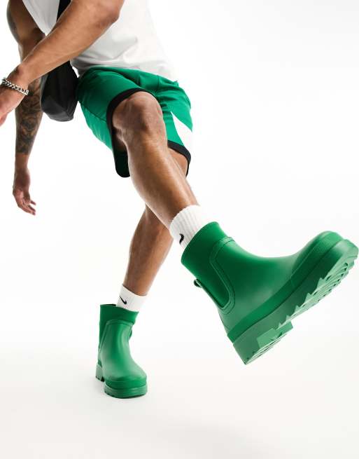 ASOS DESIGN rubber boots in green