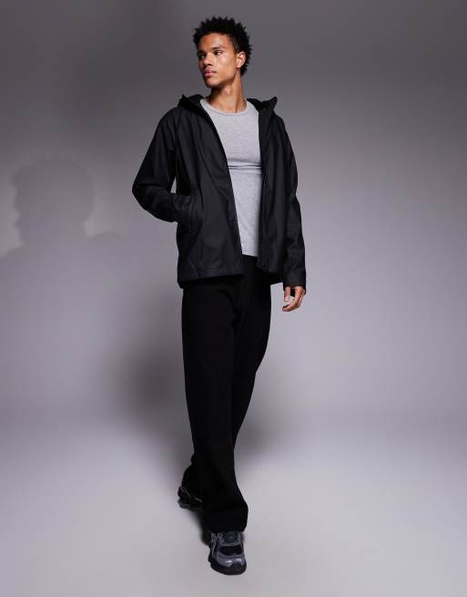 ASOS DESIGN - Rubberen jack met borgvoering in zwart , 2 van 5