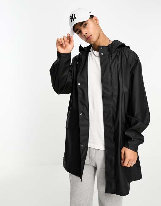 Black rubberised 2025 rain mac