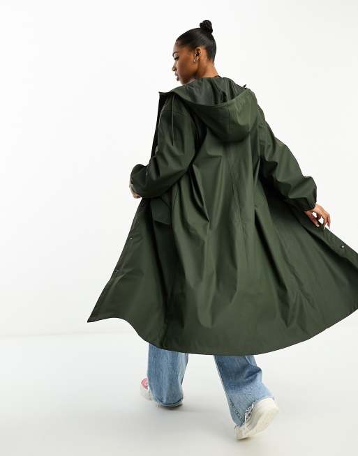 Khaki on sale rubber raincoat