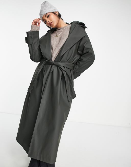 Olive trench hot sale