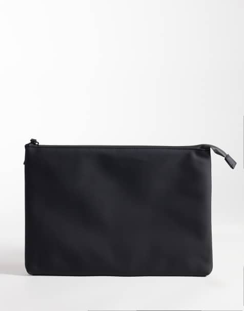 ASOS DESIGN rubberized laptop case in black - view 1