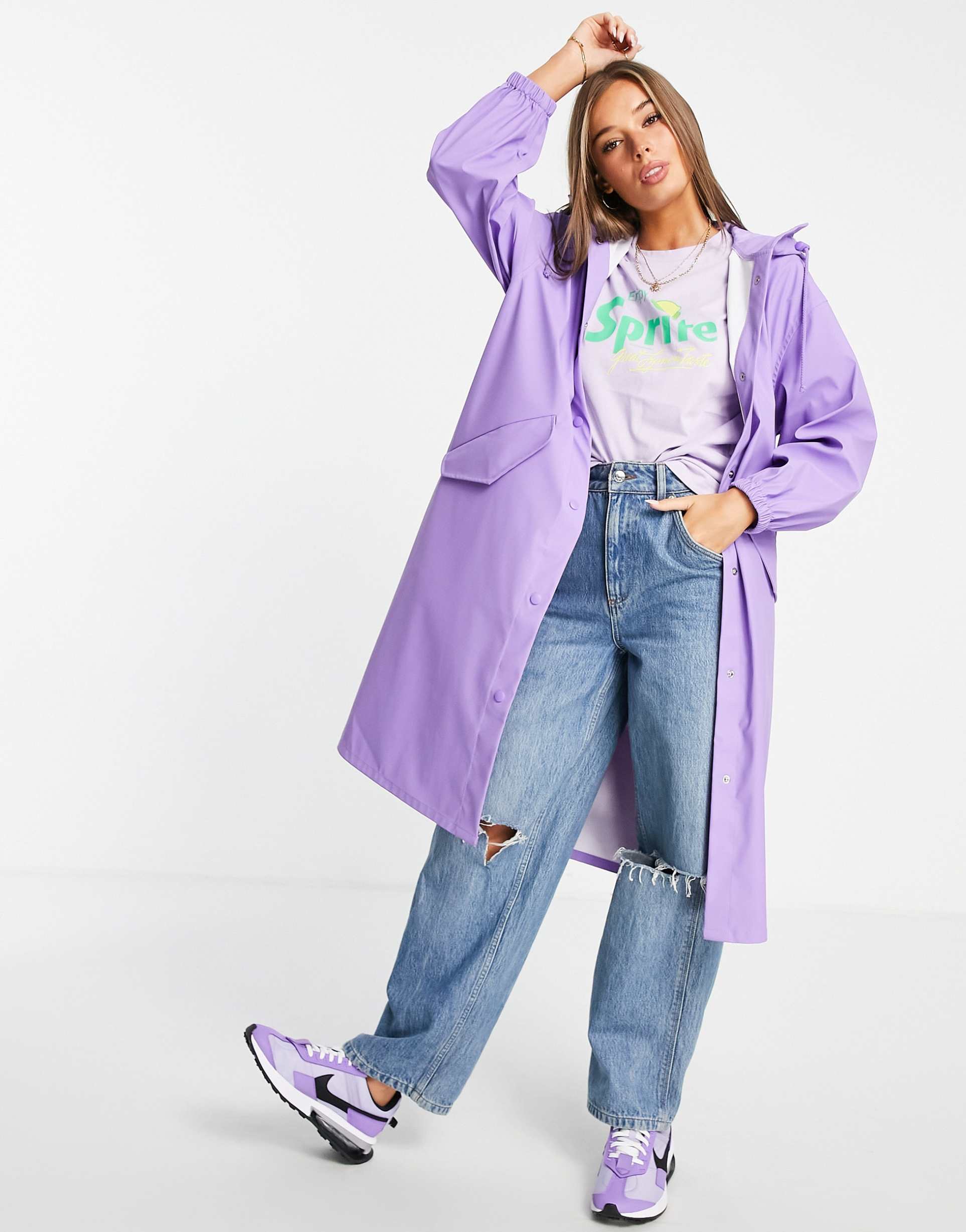 Lavender rain clearance coat