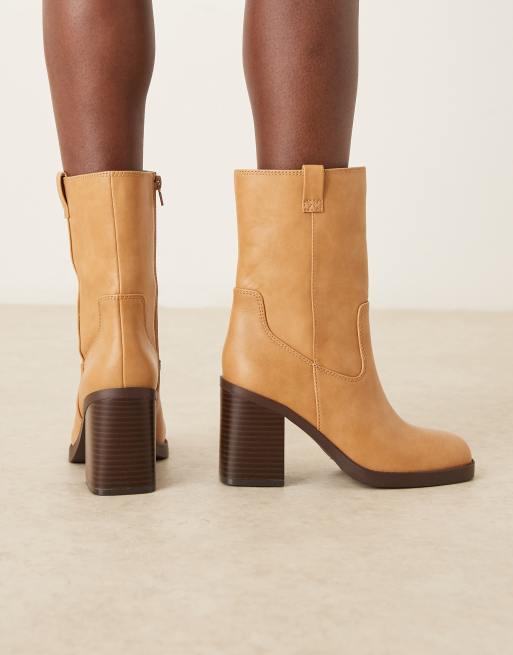 ASOS DESIGN – Ruby – Kamelfärgade ankelboots med blockklack, 4 av 4