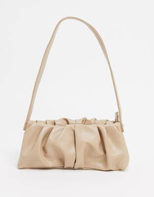 Ruched Design Shoulder Bag